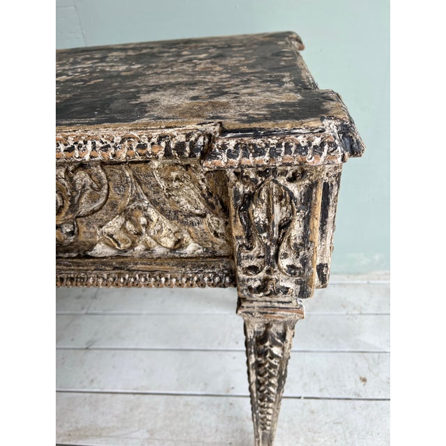 Italian Carved Six Leg Console Table Direct From Tuscany For Sale - Image 11 of 12