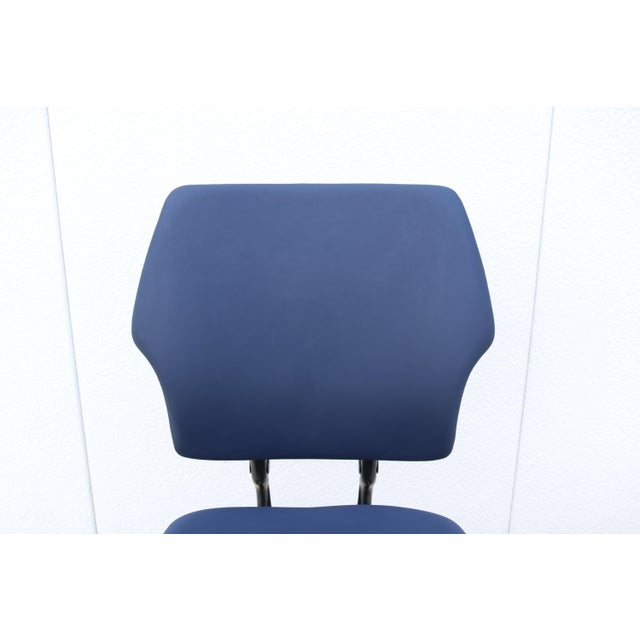 Humanscale Freedom Ergonomic Armless Task Desk Chair in Blue Color Slightly Used For Sale - Image 12 of 18