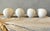 Mid-Century Modern MCM White Minimalist Rounded Ceramic Wall Planter Sconces -Set of 4 For Sale - Image 3 of 7