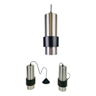 Tout Rond Tout Droit Pendant Model B-1198 Silver by Nico Kooy for Raak Amsterdam, 1970, Set of 3 For Sale