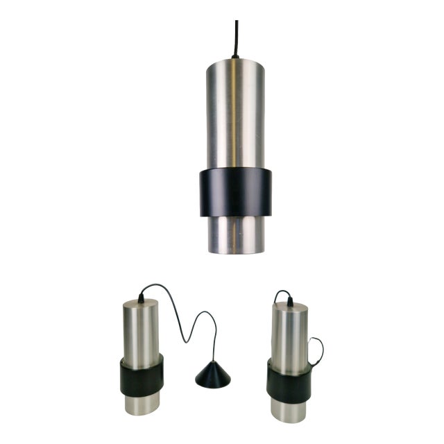 Tout Rond Tout Droit Pendant Model B-1198 Silver by Nico Kooy for Raak Amsterdam, 1970, Set of 3 For Sale
