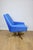 Blue Vintage Jade Series Swivel Lounge Chair with Blue Cornflower Velvet Upholstery, GDR, 1970s For Sale - Image 8 of 11