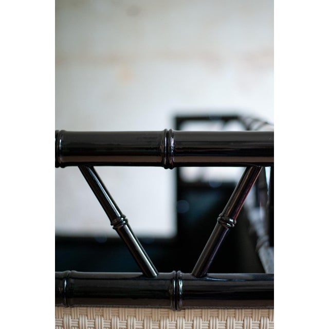 Lacquered Wood Daybed with Bamboo Effect, 1970s For Sale - Image 9 of 11