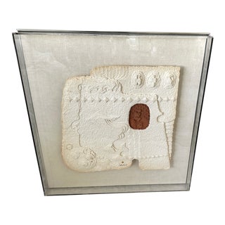 Original Signed Hoi Lebadang Paper Relief Sculpture Framed in Plexiglass Box For Sale