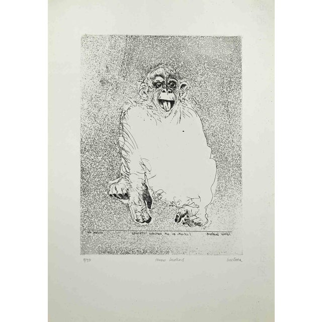 Sergio Barletta, Homo Ludens, 1960s, Etching For Sale
