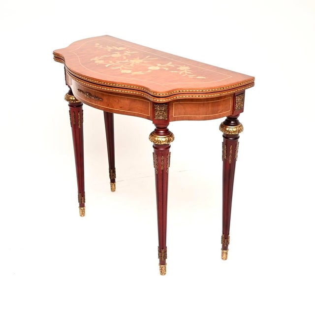 Antique French Inlaid Console Table, 1950 For Sale - Image 3 of 11