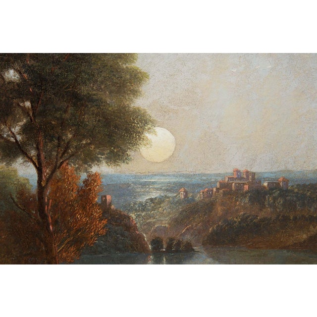 Green Antique English Painting “Lake Nemi, Italy” (1865) by John Wilson Carmichael For Sale - Image 8 of 18