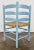 Blue Vintage Blue French Country Style Ladderback Rush Seat Corner Chair For Sale - Image 8 of 8