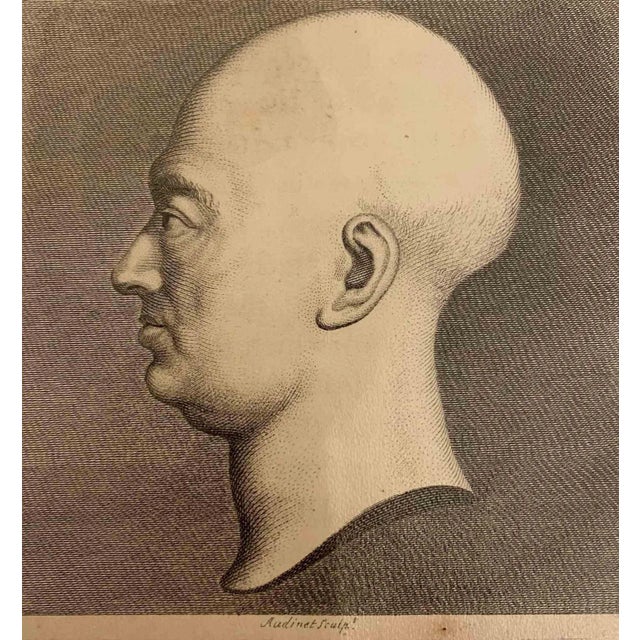 Philip Audinet, Profile, Original Etching, 1810 For Sale