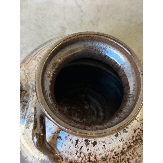 Mid-Century Modern Vintage Danish Studio Pottery Teapot – Brown Drip Glaze Stoneware, 1970s For Sale - Image 3 of 9