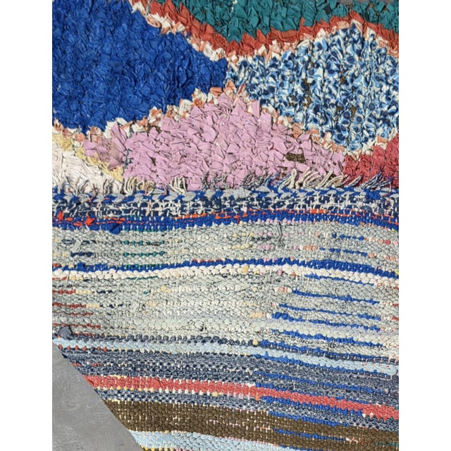 Colorful Moroccan Boucherouite Rug - 8.5 X 3.4 Ft For Sale In Cleveland - Image 6 of 6