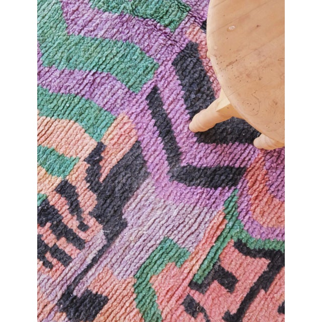 Purple Pastel Geometric Rug - 9.7 X 6.3 Ft For Sale - Image 8 of 8