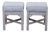 Pair of Painted Upholstered Chinese Chippendale Benches For Sale