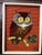 Mid-Century Modern Vintage Mid-Century Modern Owl Needlepoint For Sale - Image 3 of 5
