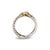 Early 21st Century David Yurman Crossover 925 Silver & 18k Yellow Gold 4 MM Petite X Band Ring, Size 4 For Sale - Image 5 of 8
