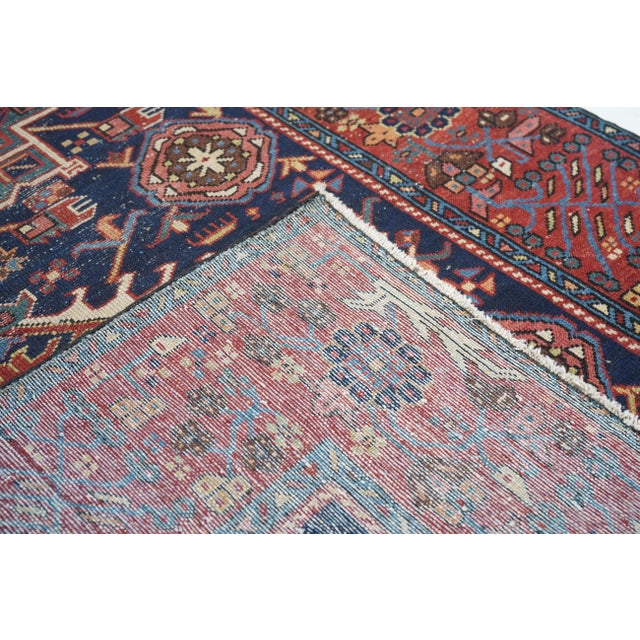 Antique Rust Karajeh Persian Area Rug 4'10'' X 6'3'' For Sale - Image 10 of 10