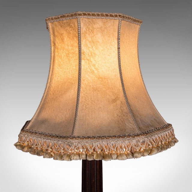 Beige Antique Standard Lamp, English, Floor Light, William IV Revival, Victorian, 1890 For Sale - Image 8 of 12