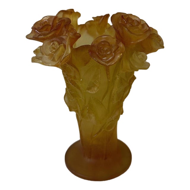 Glass Paste Vase by Jean Daum for Daum, 2010s For Sale
