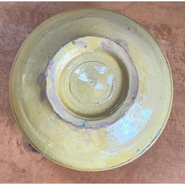 Vintage Striped Earthenware Decorative Bowl For Sale - Image 12 of 12