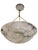 Metal Early 20th Century Hand Carved French White+ Grey Alabaster W/Carved Detail, Alabaster Canopy +Cord For Sale - Image 7 of 16