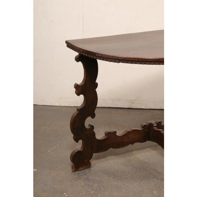 Italian Demi-Lune with Scalloped Base, 19th C For Sale - Image 11 of 11