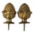 French Style Antique Gilded Bronze Finial for Staircase, Curtain Rod, Bed a Pair For Sale