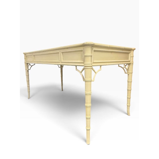1970s Baker Furniture Chippendale Faux Bamboo Desk For Sale In Chicago - Image 6 of 11