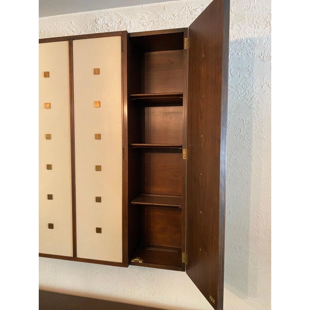 Wood 1960s Bert England for Johnson Furniture Hanging Wall Cabinet For Sale - Image 7 of 12