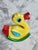 This hand painted porcelain salt shaker would be a fun addition to your table or collection. Painted in the modernist...