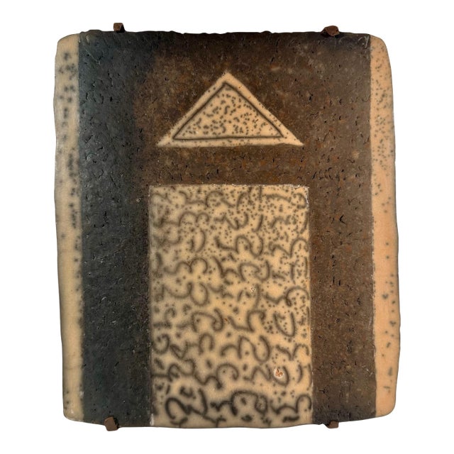 A Fine Contemporary Stoneware Wall Relief by Theodora Chorafas. For Sale
