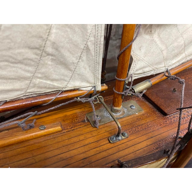 Wood Vintage English Pond Yacht For Sale - Image 7 of 7