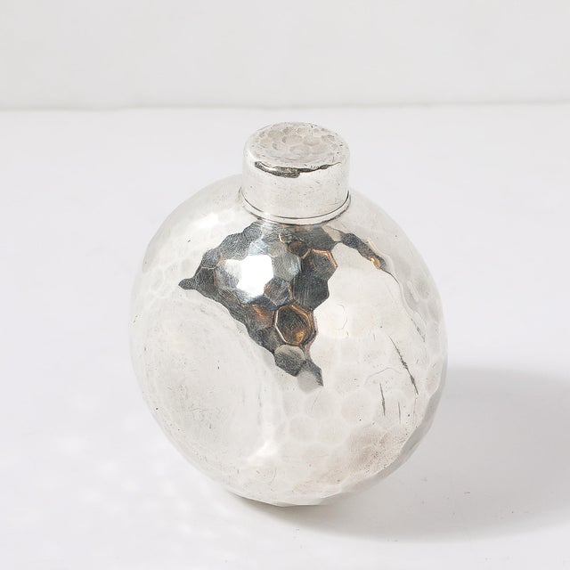 Late 19th Century Aesthetic Movement Signed Whiting Sterling Silver Ball-Form Scent Flask For Sale - Image 5 of 12