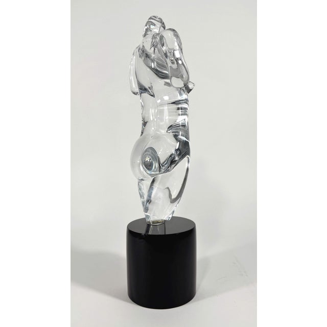 Mid 20th Century Mid 20th Century Female Figural Art Glass Sculpture For Sale - Image 5 of 8