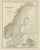 Antique Map of Sweden and Norway by Johnston, 1909 For Sale - Image 3 of 5