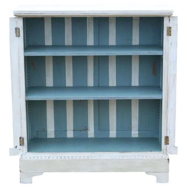 Antique Adjustable Painted Glazed Bookcase, 1890s For Sale - Image 5 of 8