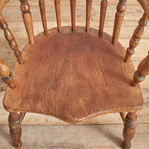 Antique Windsor Kitchen Chair with Spindle Back For Sale - Image 4 of 12