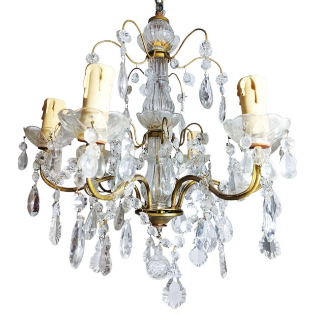 Maria Teresa Lamp in Bohemian Crystal, 1930s For Sale - Image 6 of 7