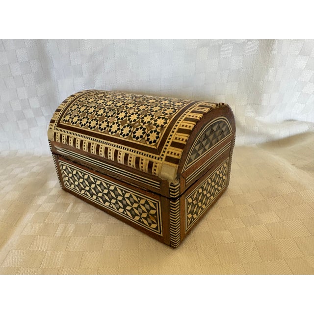 1950s Inlaid Domed Box For Sale - Image 9 of 13