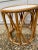 This is a great Mid Century modern rattan round table with a white top. Great as a side table or even add a cushion and...