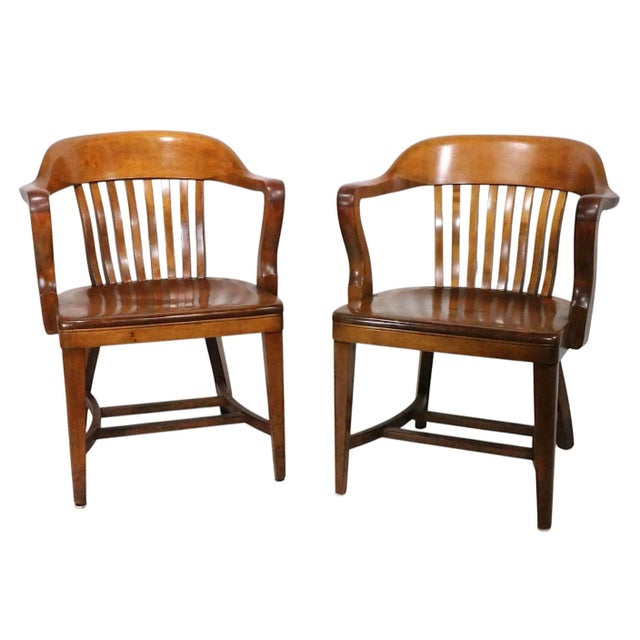 Set of Six Vintage Bank of England Jury Chairs C. 1910/40's For Sale - Image 15 of 18