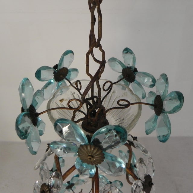 Pendant Lamp in Blue and Clear Crystal, 1930s For Sale - Image 17 of 18