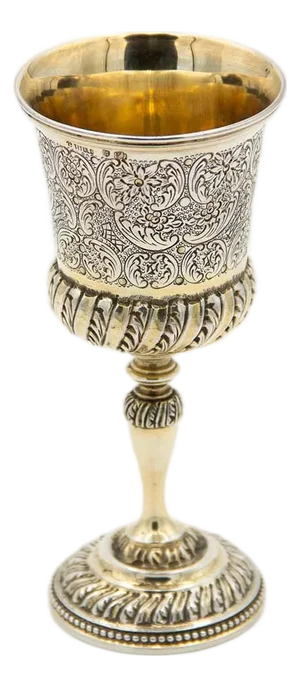 Silver Chalice with Circular Base and Reliefs
