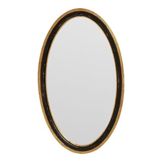 Early 20th Century France Black Wood Mirror For Sale