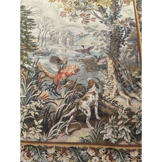 Vintage French Jacquard Tapestry with Autumn-Winter Motif in the style of Aubusson, 1970s For Sale - Image 17 of 18