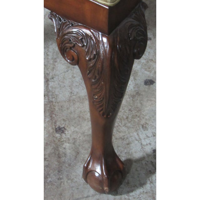 1980s Ethan Allen Set Dining Room Chippendale Chairs Eight Mahogany For Sale - Image 6 of 9