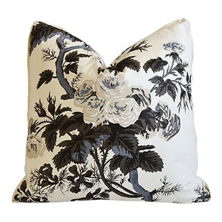 Schumacher Hollyhock Pyne Floral Feather/Down Pillow 20" Square