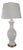 Spanish Mid-Century White Crackle Glazed Ceramic Table Lamp, 1950s For Sale
