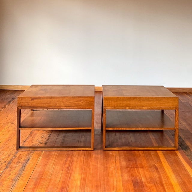 Mid 20th Century Mid 20th Century Founders Mid Century Teak Side Tables With Hidden Drawers For Sale - Image 5 of 12