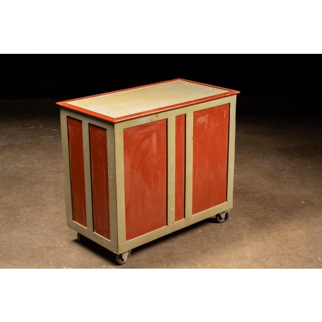 Industrial Vintage 15-Drawer Industrial Rolling Parts Cabinet For Sale - Image 3 of 6