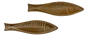 Fish-Shaped Ceramic Bowls with Sgraffito Decoration from Nalda, 1960s, Set of 2